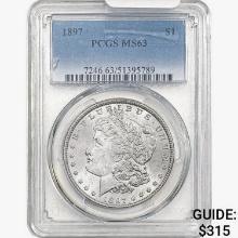 1897 Morgan Silver Dollar PCGS MS63