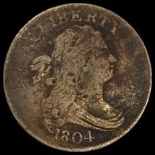 1804 Copper Half Cent NEARLY UNCIRCULATED