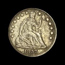 1857 Seated Liberty Half Dime UNCIRCULATED