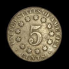 1872 Shield Nickel LIGHTLY CIRCULATED