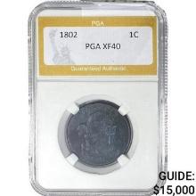 1802 Draped Bust Large Cent PGA XF40