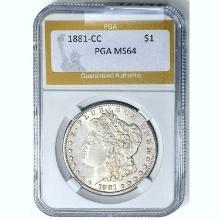 1881-CC Morgan Dollar PGA MS64