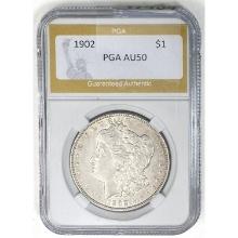 1902 Morgan Silver Dollar PGA AU50