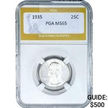 1935 Washington Quarter PGA MS65