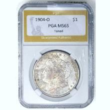 1904-O Morgan Silver Dollar PGA MS65
