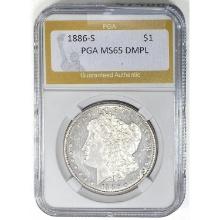 1886-S Morgan Dollar PGA MS65 DMPL