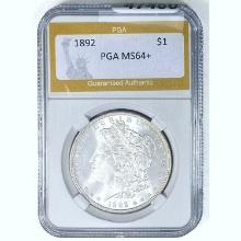 1892 Morgan Dollar PGA MS64+ SILVER