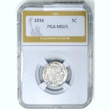 1936 Buffalo Nickel PGA MS65