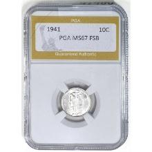 1941 Mercury Dime PGA MS67 FSB