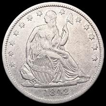 1842 Seated Liberty Half Dollar CLOSELY UNCIRCULATED