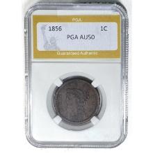 1856 Braided Hair Large Cent PGA AU50