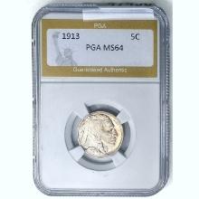 1913 Buffalo Nickel PGA MS64