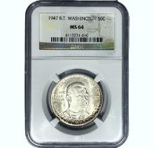 1947 Booker T Half Dollar NGC MS64