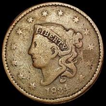 1834 Coronet Head Large Cent NICELY CIRCULATED