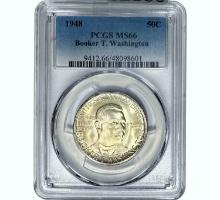 1948 Booker T Half Dollar PCGS MS66