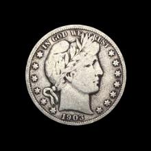 1903-S Silver Barber Half Dollar NICELY CIRCULATED
