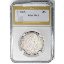 1835 Barber Half Dollar PGA XF45
