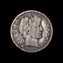 1900-O Silver Barber Half Dollar LIGHTLY CIRCULATED