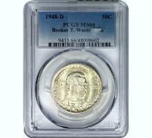 1948-D Booker T Half Dollar PCGS MS66