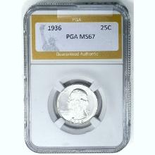 1936 Washington Quarter PGA MS67