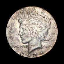 1934 Silver Peace Dollar NEARLY UNCIRCULATED