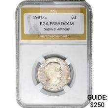 1981-S Susan B. Anthony $1 PGA PR69 DCAM