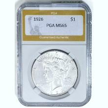 1926 Peace Dollar PGA MS65