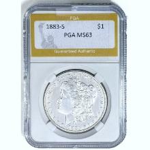 1883-S Morgan Dollar PGA MS63 SILVER