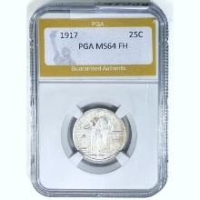 1917 Standing Liberty 25C PGA MS64 FH