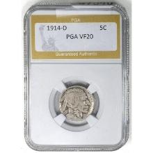 1914-D Buffalo Nickel PGA VF20