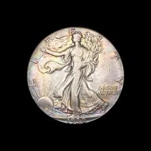 1938-D Silver Walking Liberty Half Dollar LIGHTLY CIRCULATED