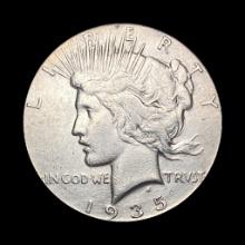 1935 Silver Peace Dollar CLOSELY UNCIRCULATED
