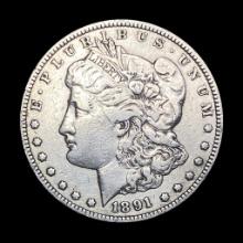 1891-CC Silver Morgan Dollar LIGHTLY CIRCULATED