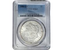 1884-CC Morgan Silver Dollar PCGS MS63