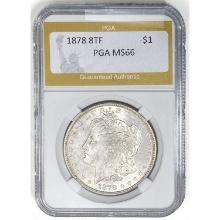 1878 8TF Morgan Silver Dollar PGA MS66
