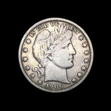 1906-O Silver Barber Half Dollar LIGHTLY CIRCULATED