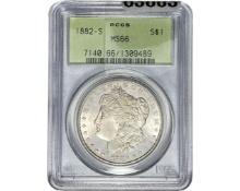1882-S Morgan Silver Dollar PCGS MS66