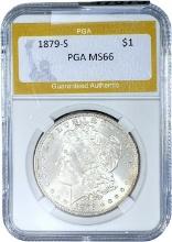 1879-S Morgan Silver Dollar PGA MS66