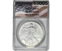 2004 Silver Eagle ANACS MS70