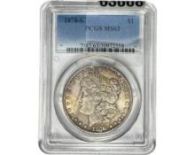 1878-S Morgan Silver Dollar PCGS MS63