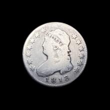 1818 Capped Bust Silver Quarter NICELY CIRCULATED