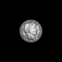1902-S Silver Barber Dime LIGHTLY CIRCULATED