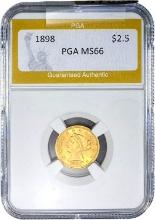 1898 $2.50 Gold Quarter Eagle PGA MS66