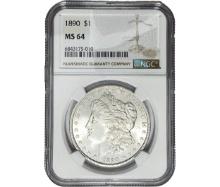 1890 Morgan Silver Dollar NGC MS64