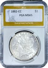 1882-CC Morgan Silver Dollar PGA MS65