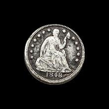 1848-O Silver Half Dime LIGHTLY CIRCULATED
