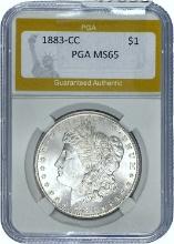 1883-CC Morgan Dollar PGA MS65