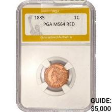 1885 Indian Head Cent PGA MS64 RED