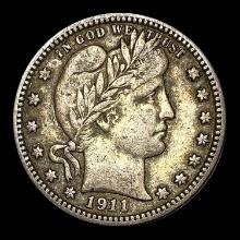 1911 Barber Silver Quarter LIGHTLY CIRCULATED