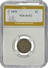 1876 1C Indian Head Cent PGA AU55